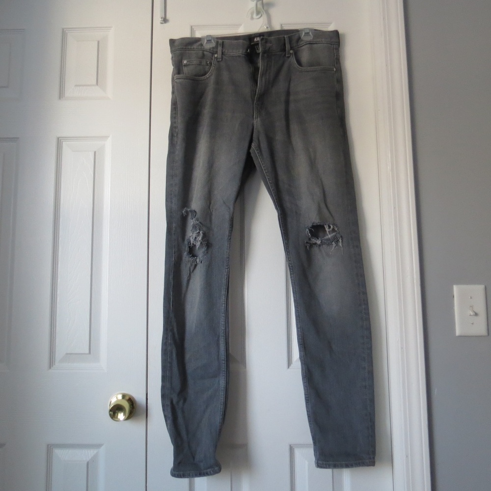 H&M Gray Distressed Jeans